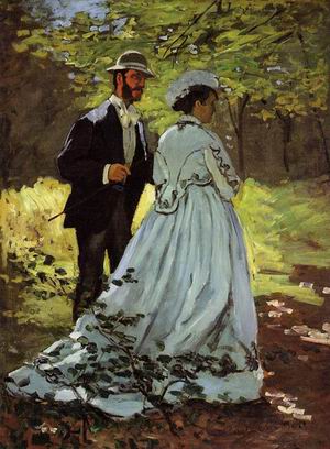 The Strollers (study for Luncheon on the Grass 1865