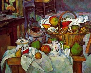 Vessels, Basket and Fruit (The Kitchen Table) 1888-90