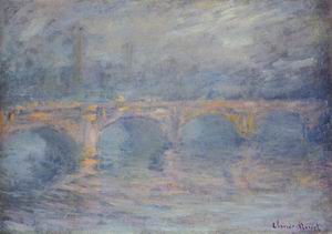 Waterloo Bridge at Sunset Pink Effect 1899-1901