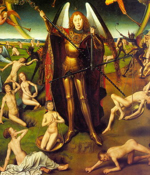 The Last Judgement Triptych, detail of central panel, before 1472