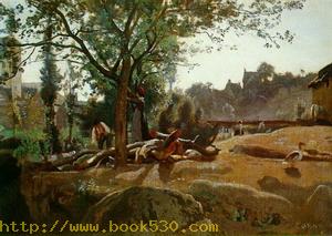 Peasants Under the Trees at Dawn, Morvan c.1840-4