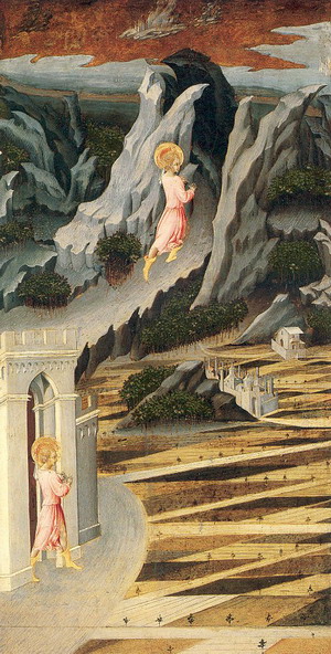 Saint John the Baptist Entering the Wilderness 1455-60