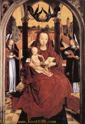 Virgin and Child Enthroned with two Musical Angels 1465-67