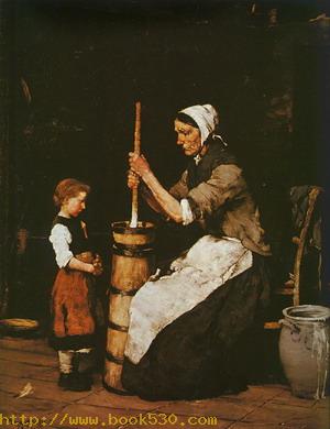 Woman Churning 1872-73