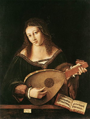 Woman Playing a Lute 1520