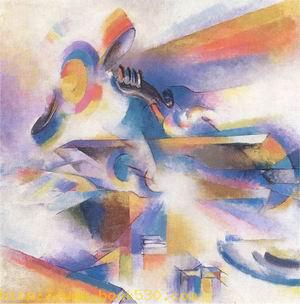 Airplane Synchromy in Yellow-Orange 1920