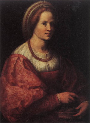 Portrait of a Woman with a Basket of Spindles c. 1517