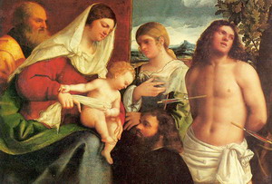 The Holy Family with Saints Catherine &amp; Sebastian and a Donor