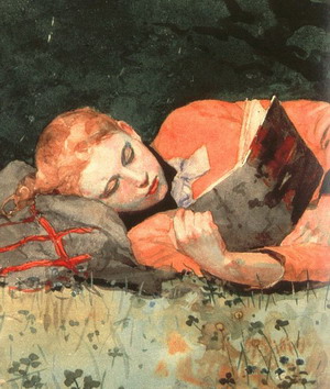 The New Novel, (detail) 1877