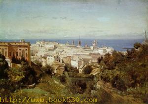 View of Genoa from the romenade of Acqua Sola 1834