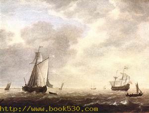 A Dutch Man-of-war and Various Vessels in a Breeze c. 1642