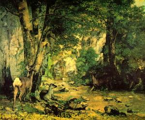 A Thicket of Deer at the Stream of Plaisir-Fontaine 1866