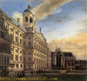 Amsterdam, Dam Square with the Town Hall and the Nieuwe Kerk 1667