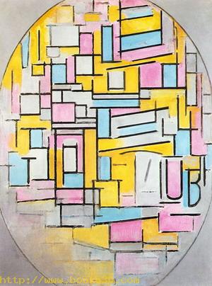 Composition with Oval in Color Planes II 1914