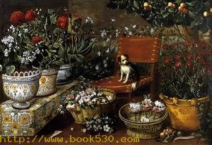 Garden View with a Dog 1660s