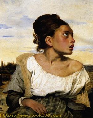 Girl Seated in a Cemetery 1824