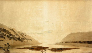 Mountainous River Landscape (Day Version) 1830-35