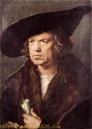 Portrait of a Man with Baret and Scroll 1521
