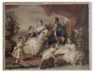 Queen Victoria and Prince Albert with Five of the Their Children, 1846