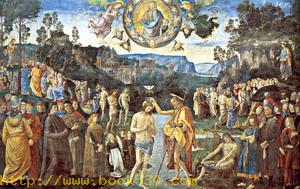 Scenes from the Life of Christ, The Baptism of Christ (with Perugino)