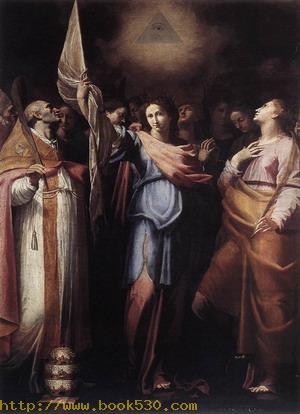 St Ursula and Her Companions with Pope Ciriacus and St Catherine of Alexandria 1608