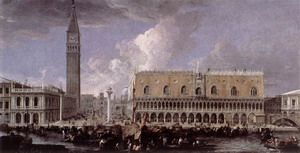 View of the Wharf from the Bacino di San Marco 1720s