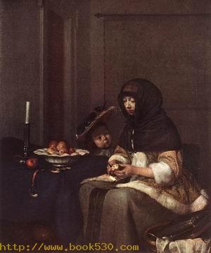 Woman Peeling Apple 1650