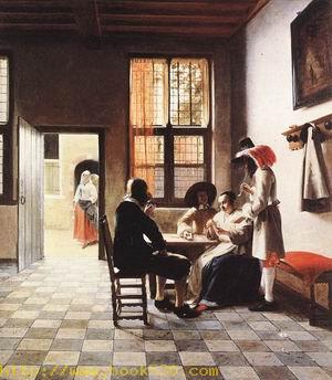 Cardplayers in a Sunlit Room 1658