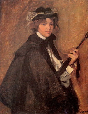 Girl in a Black Cape 1897