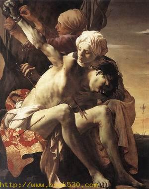 St Sebastian Tended by Irene and her Maid 1625