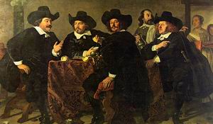 The Regents of the Kloveniersdoelen Eating a Meal of Oysters 1655