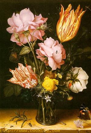 Bouquet of Flowers on a Stone Ledge 1620