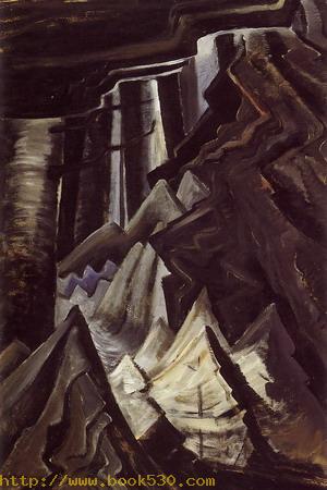 Forest Interior Black and Grey c.1930