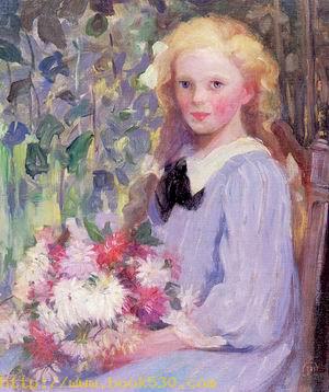 Girl with Flowers 1910