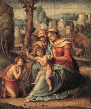 Madonna with Child, St Elisabeth and the Infant St John the Baptist