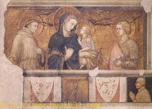 Madonna with St Francis and St John the Evangelist 1320-25