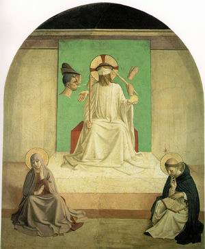 Mocking of Christ with the Virgin and Saint Dominic 1439-1443