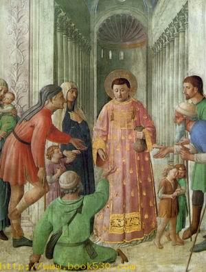 Saint Lawrence Giving Alms c.1450s