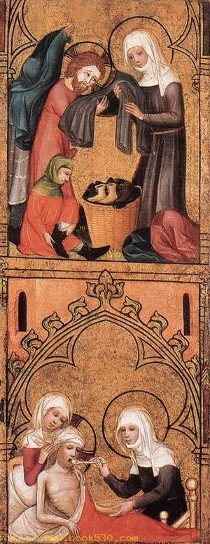 St Elizabeth Clothes the Poor and Tends the Sicks 1390s