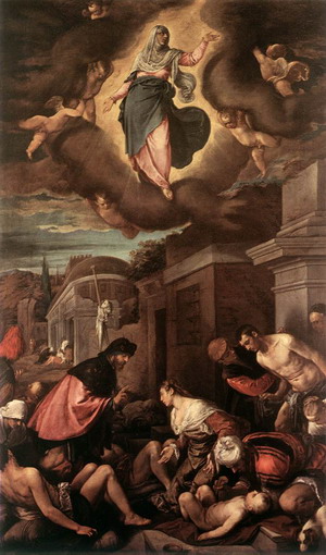 St Roche among the Plague Victims and the Madonna in Glory c. 1575