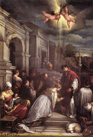 St Valentine Baptizing St Lucilla c. 1575