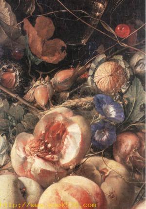 Still-Life with Flowers and Fruit (detail)