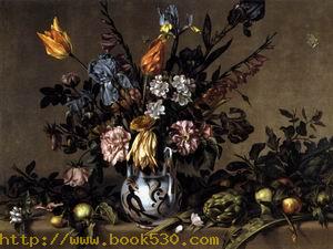 Still-Life with Flowers, Artichokes and Fruit c. 1660