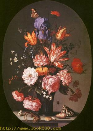 Flowers in a Glass Vase