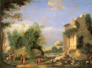 Landscape with Ruins and Figures