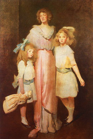 Mrs. Daniels with Two Children, 1913