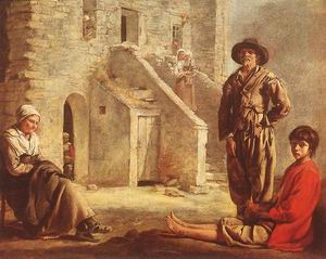 Peasants at their Cottage Door 1640s
