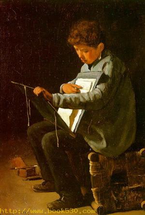 Seated Boy with a Portfolio, 1857