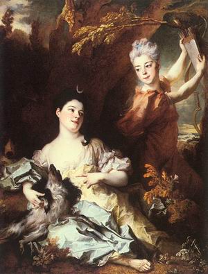 The Countess of Montsoreau and her Sister as Diana and an Attendant 1714