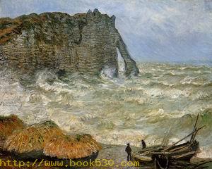 Etretat Rough Seas 1883